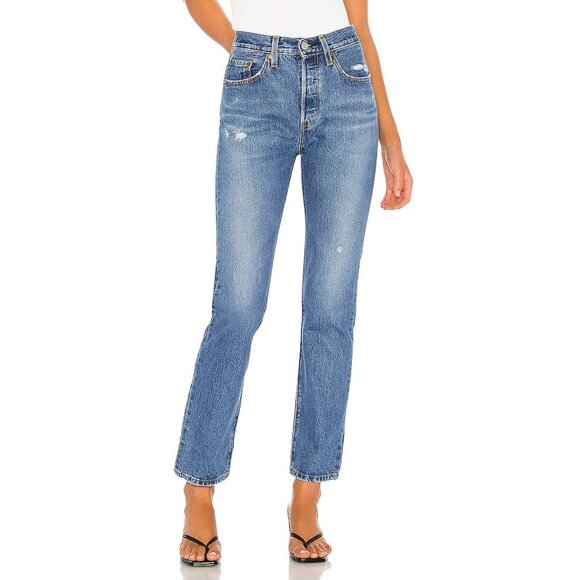 Levi’s 501 Original Fit High Rise Straight Jeans - Oxnard Athens Dark - Size 28 - Picture 7 of 7